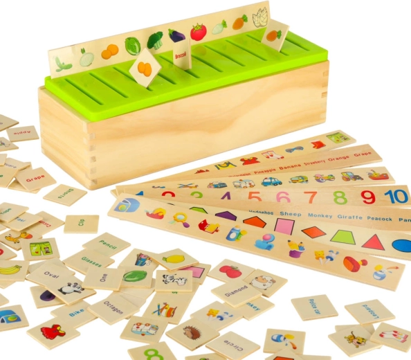 Apprendre en triant : chiffres, formes, animaux et fruits