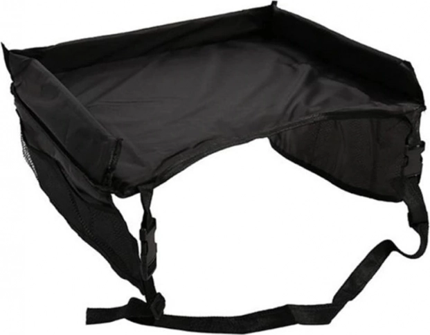 Travel tray for child car seat, waterproof – black