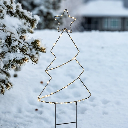 Solight LED venkovní vánoční dekorace stromeček 68 cm s časovačem