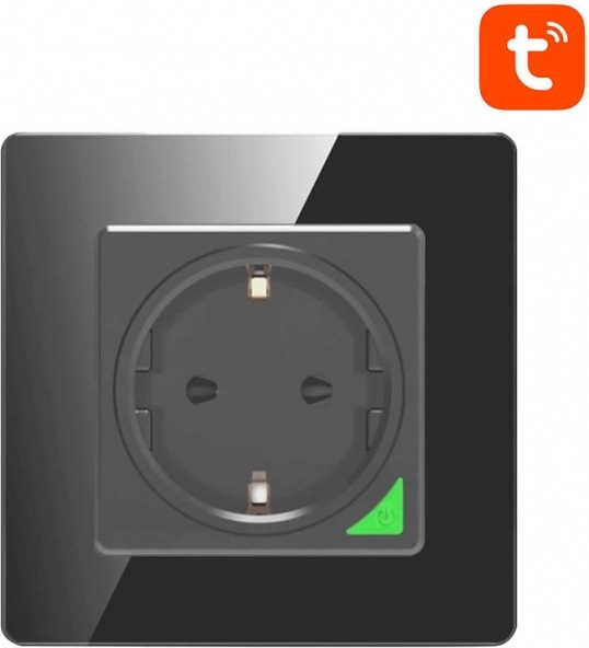 Presa da parete Smart Wi‑Fi Avatto TUYA, nera
