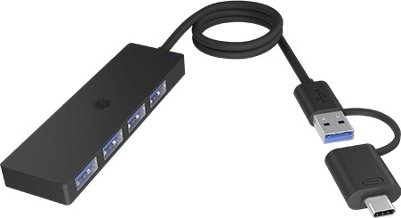 Hub a 4 porte USB Type-A con connettore Type-C/A