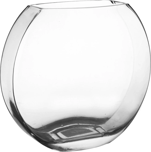 Clear glass vase 21 × 9 × 19 cm