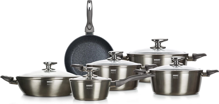 Batterie de cuisine METALLIC PLATINUM 11 pièces