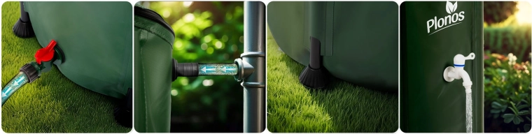 Prélèvement d’eau facile : robinet et raccordement de tuyau