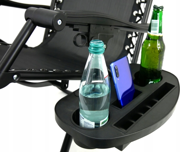 Tavolino laterale per bevande e telefono