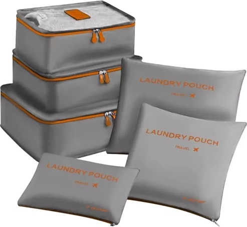 Set of Travel Organizers for Suitcase - 6 Pieces