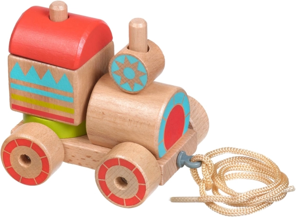 Lucy & Leo trenino di legno da tirare – puzzle, 6 pezzi
