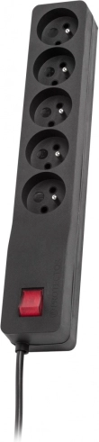 Surge Protection Strip Lestar ZX 510, 1 socket, 1.0 m, black