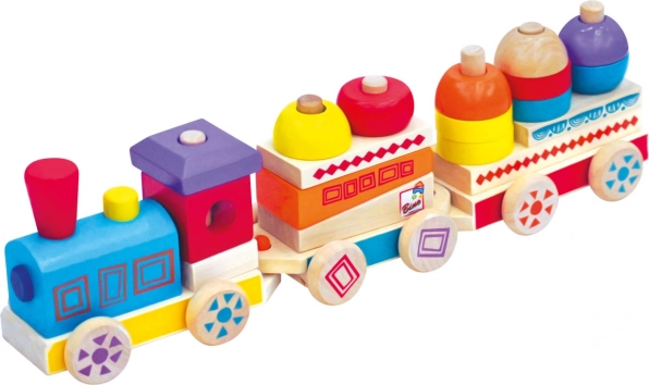 Bino Colorful Wooden Train MAXI