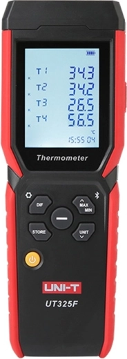 Uni-T UT325F termometro a quattro canali con termocoppie