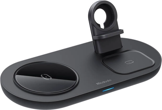 MCDODO 3-in-1 15 W Wireless Charger for iPhone, Apple Watch and AirPods – Black
