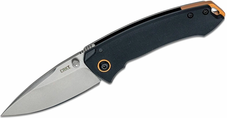 CRKT Tuna Compact silver pocket knife 6.9 cm Stonewash, black G10