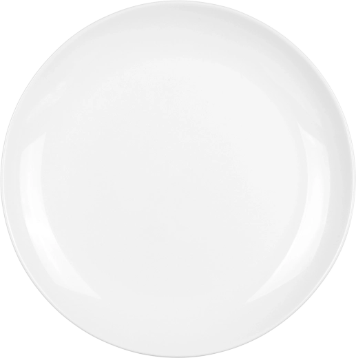 Ensemble de 18 assiettes blanches en verre opale