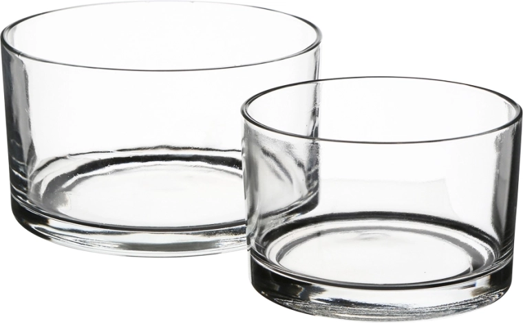 Ensemble de saladiers en verre 17 et 20 cm