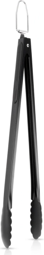 Pinze da griglia Vilde nere in acciaio inox 43 cm