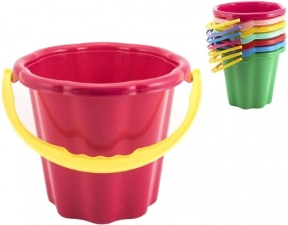 Secchiello per sabbia in plastica 19 cm assortito 4 colori 12m+