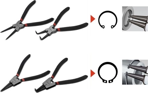 4 different designs for internal and external rings