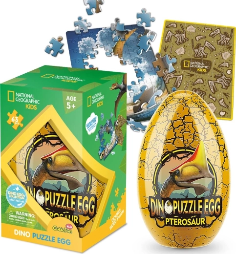 Oboustranné puzzle ve vejci National Geographic: Pterosaur 63 dílků
