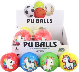 Soft ball with unicorn 10 cm