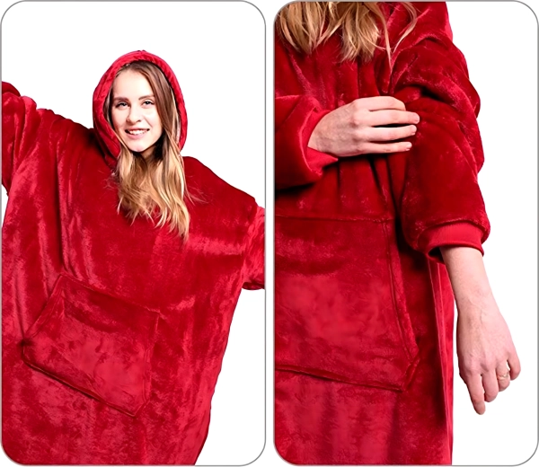 Oversize strih s kapucňou a vreckom