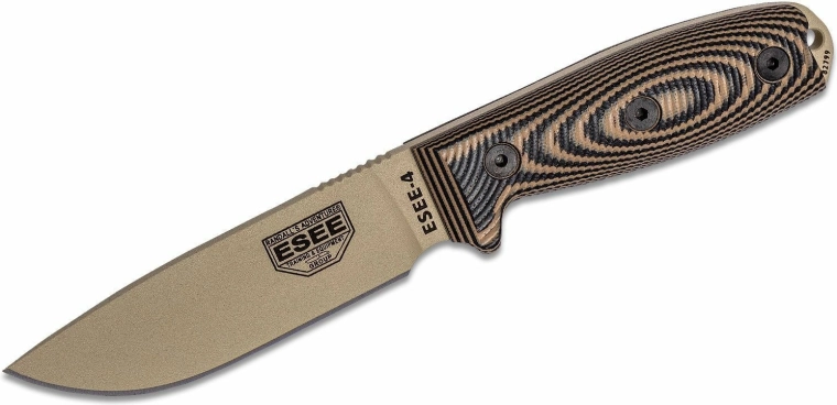 ESEE Model 4 universalkniv til overlevelse Desert Tan