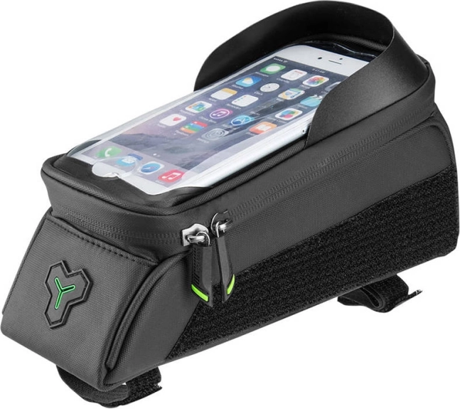 ROCKBROS bike frame bag with phone holder, waterproof, for phones up to 6″