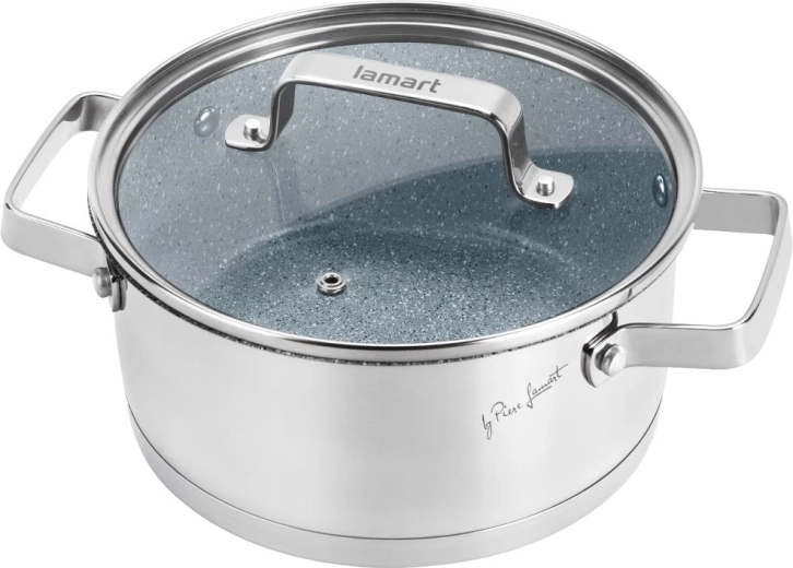Lamart Stoness saucepan with lid, 18 cm, 1.9 l