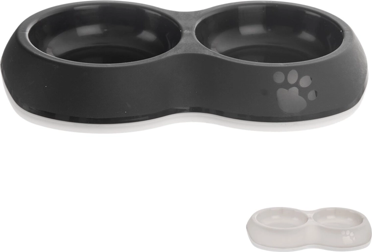 Mazlíčci ciotola doppia in plastica per cani 26 × 15 cm (colori assortiti)