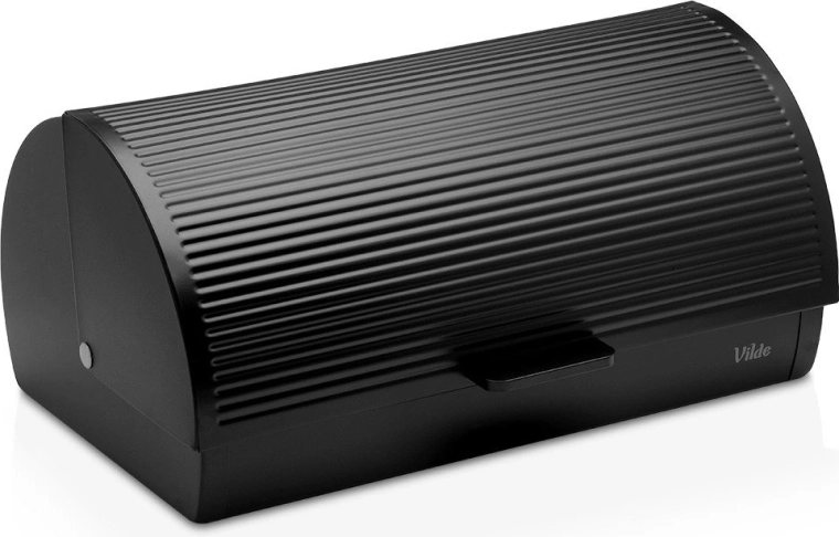 Vilde Metal Bread Box, Black, 38 × 26 × 18.5 cm
