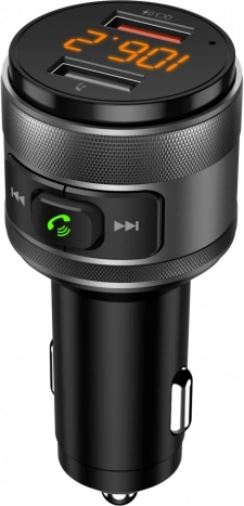 FM transmitter with Bluetooth, USB and LED display