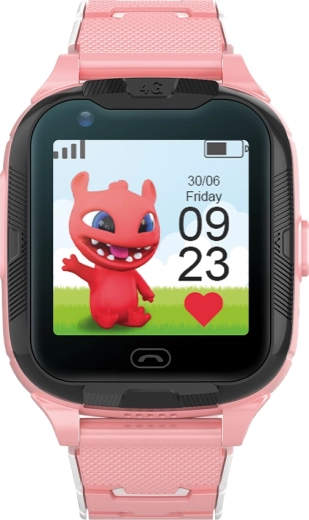 Otroška pametna ura Maxlife 4G z GPS in Wi‑Fi – roza