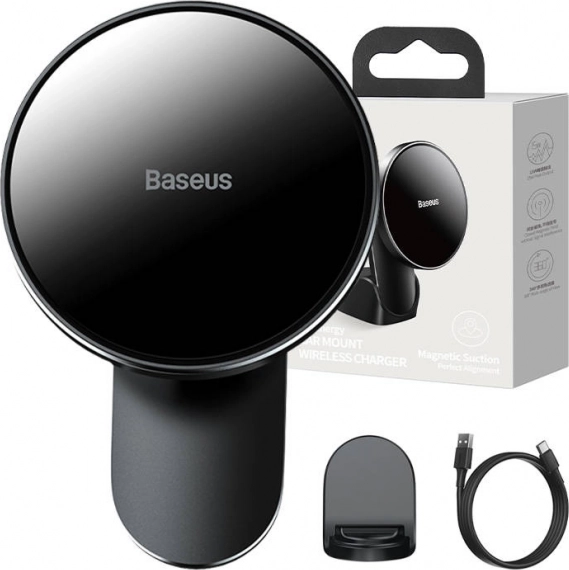 Baseus Car Holder with Wireless Charger 15 W for iPhone 12/13