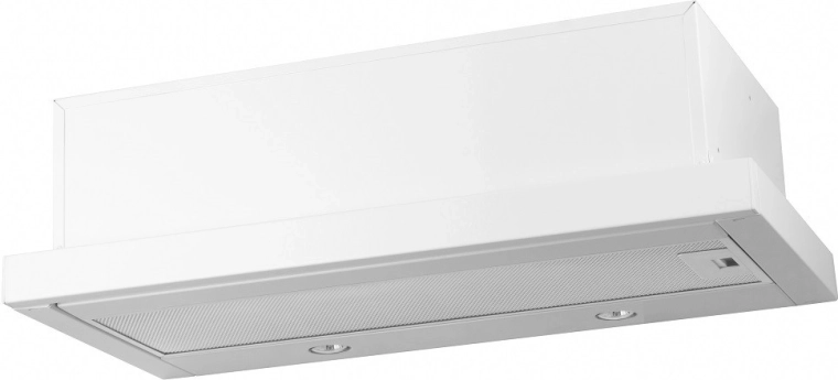 Telescopic range hood 50 cm white