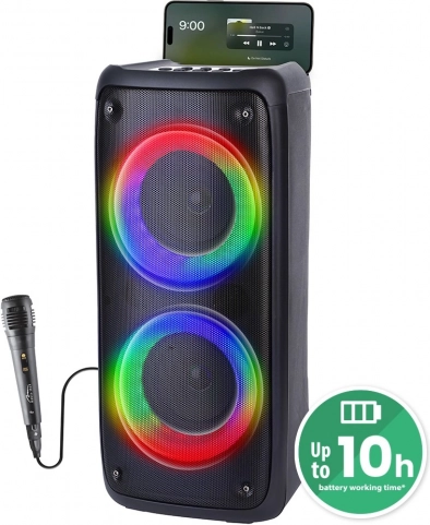 portable bluetooth speaker MEDIA-TECH FUNBOX BT with karaoke and RGB backlighting