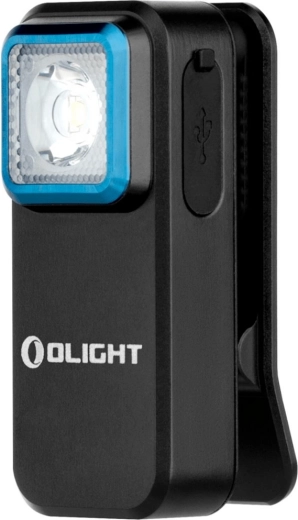 Olight Oclip sort klipsmonteret genopladelig lommelygte