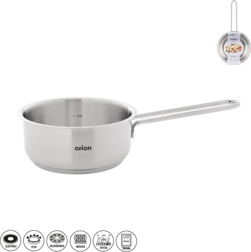 Casserole en acier inoxydable Anett Glass 14 cm avec couvercle en verre