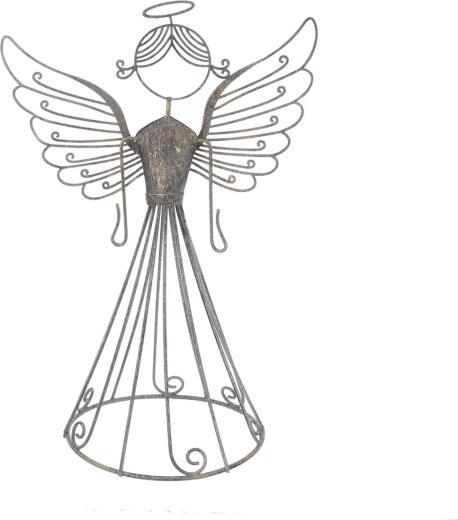 Metalen engel in goud – interieurdecoratie
