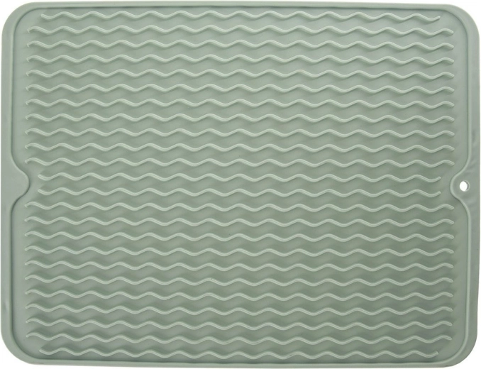 Tapis d’égouttage en silicone pour vaisselle, vert 40 × 30,5 cm