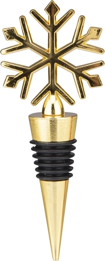Vinflaskeprop i form af en gylden stjerne 11,5 × 4,5 × 2 cm