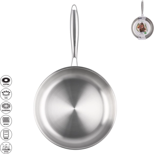 Poêle Steela 28 cm en acier inoxydable