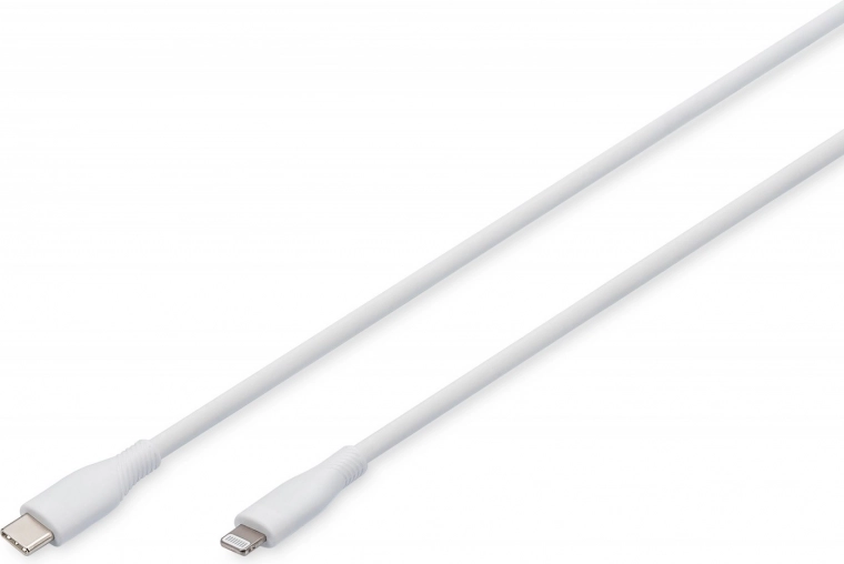 Cavo in silicone USB-C - Lightning, USB 2.0 60W, MFI certificato, 1m Bianco
