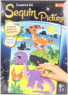 Picture with Glitter Sequins Dinosaur
