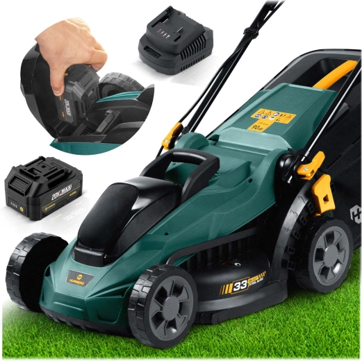 Humberg Cordless Lawn Mower 33 cm 20 V with Brushless Motor