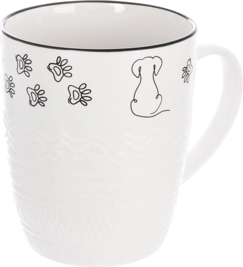 Adorable motif de chien et d’empreintes de pattes