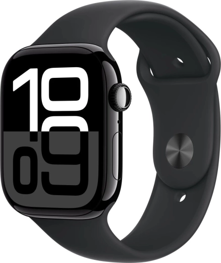 Watch Series 10 GPS 46 mm alumínium tokkal onyx színben fekete sport szíjjal M/L méretben