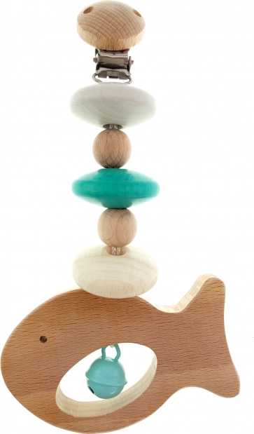 Clip for Stroller Fish Turquoise