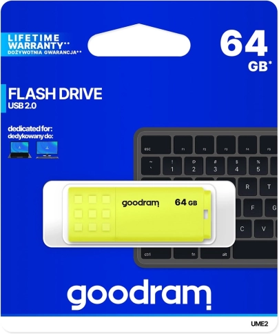USB flash meghajtó GOODRAM NEO 64 GB sárga