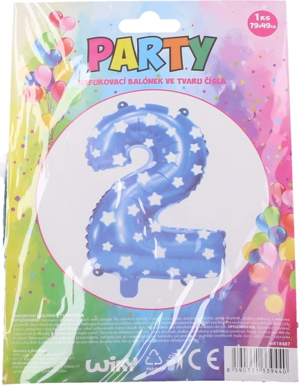 Ballon en aluminium chiffre 0 – Bleu