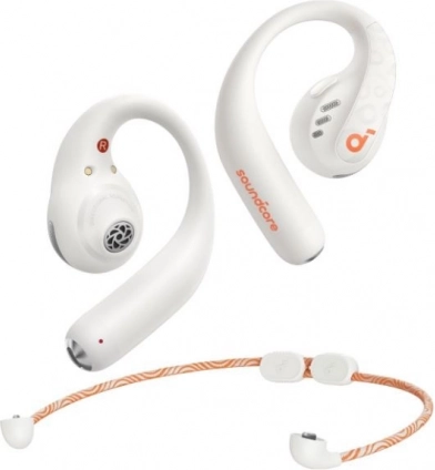 SOUNDCORE AeroFit Pro wireless headphones white with open design