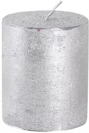 Rustic Candle PROVENCE silver 7 cm